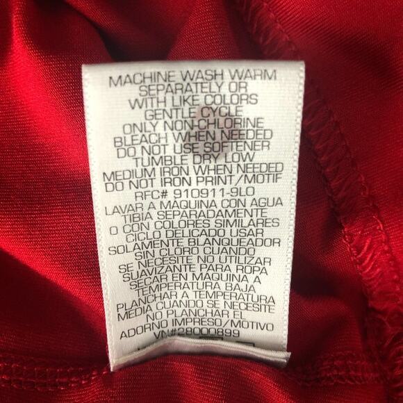 Athletic Works Long Sleeve Red Active V-Neck Top Size L - Picture 11 of 12